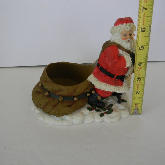 CELEBRATIONS CERAMIC SANTA WINE BOTTLE/SOAP HOLDER DECOR CHRISTMAS - Picture 5 of 8